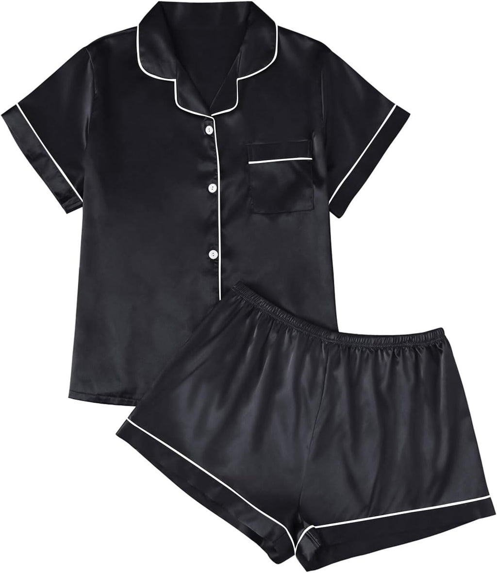 Two-Piece Loungewear Shorts Set, Matching Summer Pajamas
