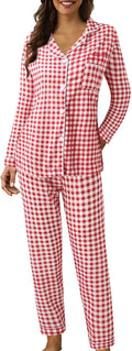 Long Sleeve Pajama Set For Women 2 Piece Lounge Outfits Sleepwear Fall Long Pant With Pockets Soft Loungewear Pjs Set